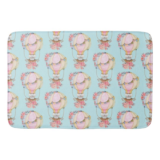 Cute Luftballong med Mönster i bärväder Badrumsmatta (Framsidan)