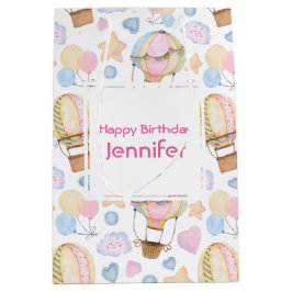 Cute Luftballong Watercolor Mönster Birthday