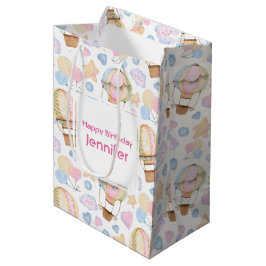 Cute Luftballong Watercolor Mönster Birthday