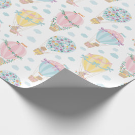Cute Luftballongs with animals, bows & blommor Presentpapper