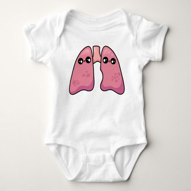 Cute Lungs - Humanbiologi T Shirt (Framsida)
