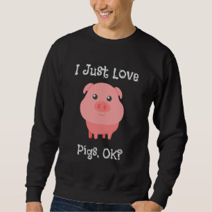 Cute & Lusnyj i Kärlek Grisar, okej? Lång Ärmad Tröja