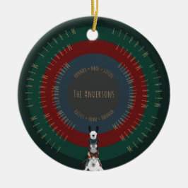 Cute, Lusnyj, Roligt, Vinteranimala illustrationer Julgransprydnad Keramik