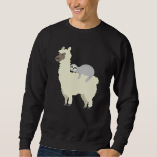 Cute & Lusnyt långsamt ljud på Llama-vännen Lång Ärmad Tröja