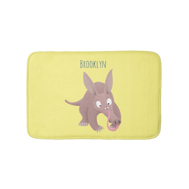 Cute lustig aardvark-tecknad badrumsmatta (Framsidan)