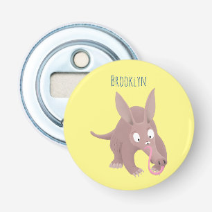 Cute lustig aardvark-tecknad flasköppnare