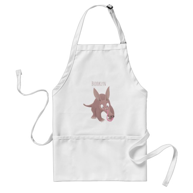 Cute lustig aardvark-tecknad förkläde (Framsidan)