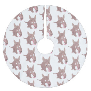 Cute lustig aardvark-tecknad julgransmatta borstad polyester