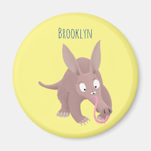 Cute lustig aardvark-tecknad magnet