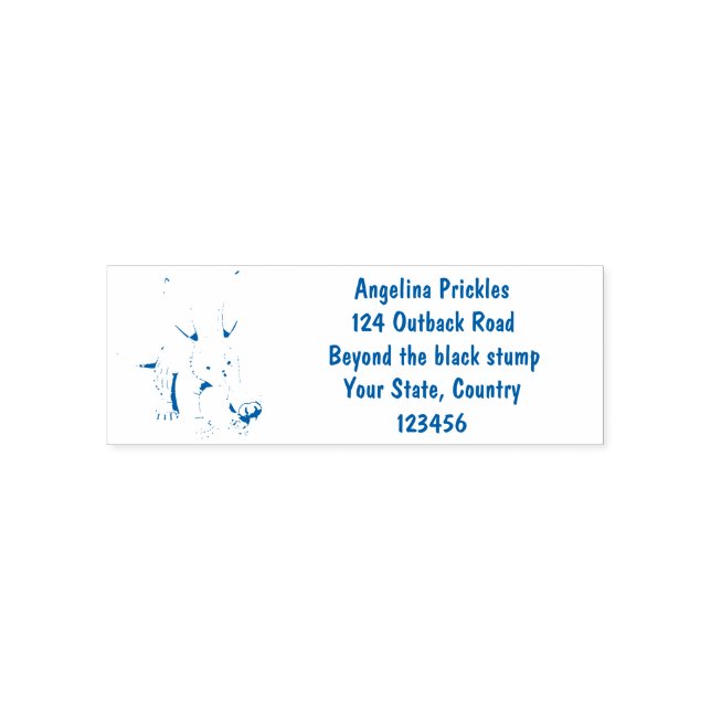 Cute lustig aardvark-tecknad självfärgande stämpel (Design)