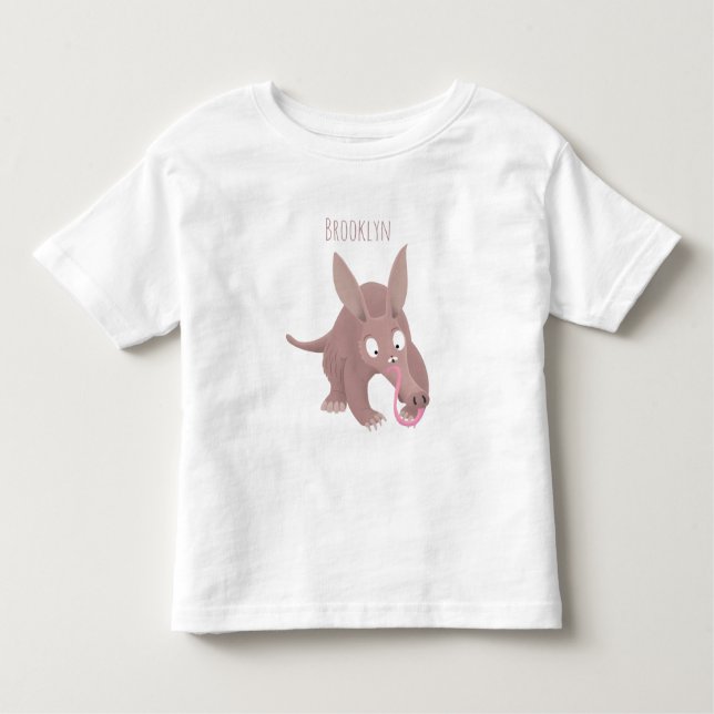 Cute lustig aardvark-tecknad t shirt (Framsida)