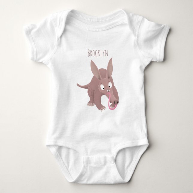 Cute lustig aardvark-tecknad t shirt (Framsida)