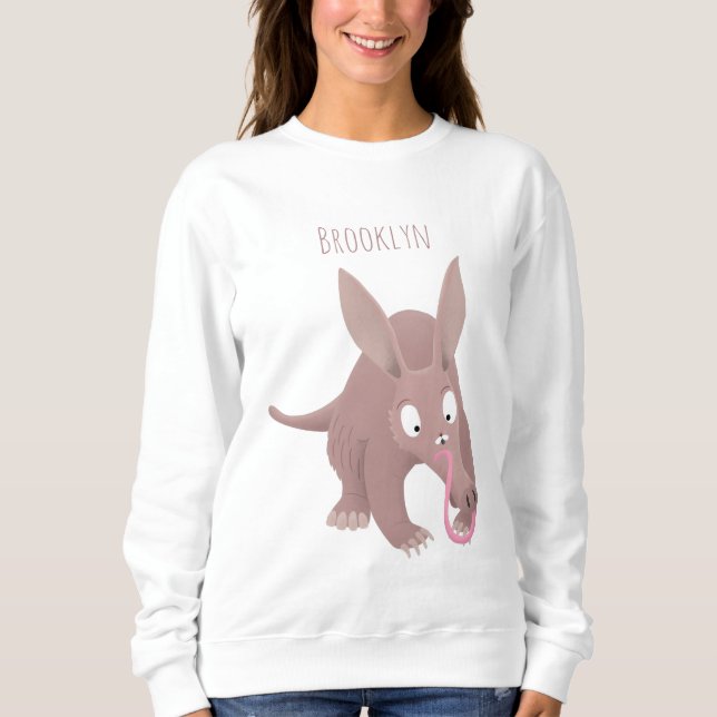 Cute lustig aardvark-tecknad t shirt (Framsida)