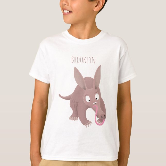 Cute lustig aardvark-tecknad t shirt (Framsida)
