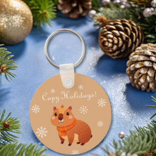 Cute Lustig capybara Nyckelring