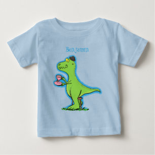 Cute lustig grönt för att rex dinosaur-tecknad t shirt