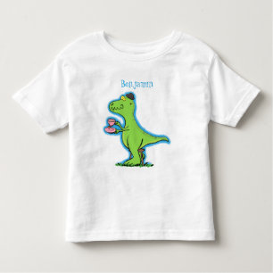 Cute lustig grönt för att rex dinosaur-tecknad t shirt
