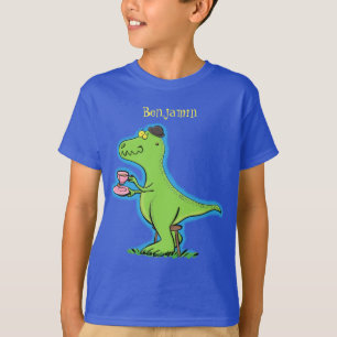 Cute lustig grönt för att rex dinosaur-tecknad t shirt
