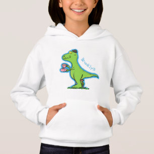 Cute lustig grönt för att rex dinosaur-tecknad t shirt