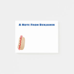 Cute lustig hett hund Weiner tecknad Post-it Block