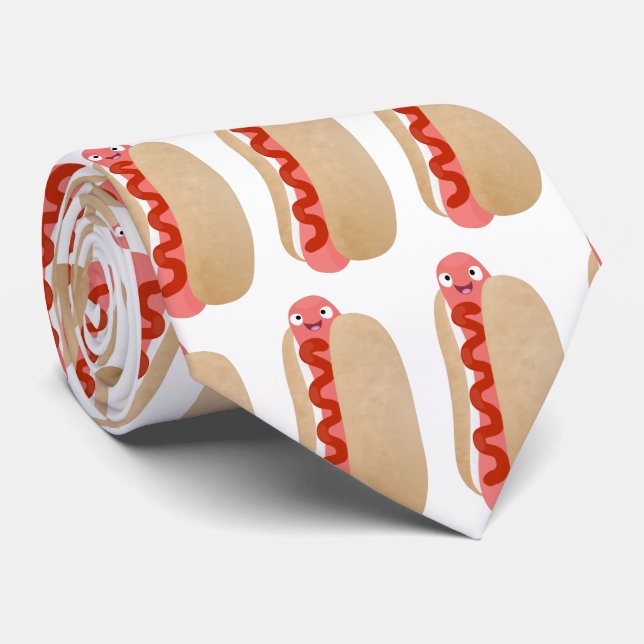 Cute lustig hett hund Weiner tecknad Slips (Rullad)