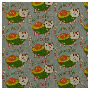 Cute lustig katt avocado ’Avocato’ Tyg