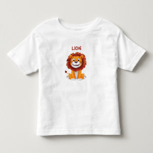 Cute, lustig lilla lycklig Lejona Småbarn T-Shirt