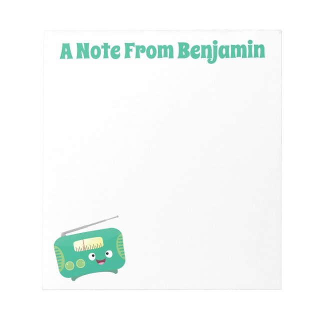 Cute lustig lycklig-tecknad anteckningsblock (Framsida)