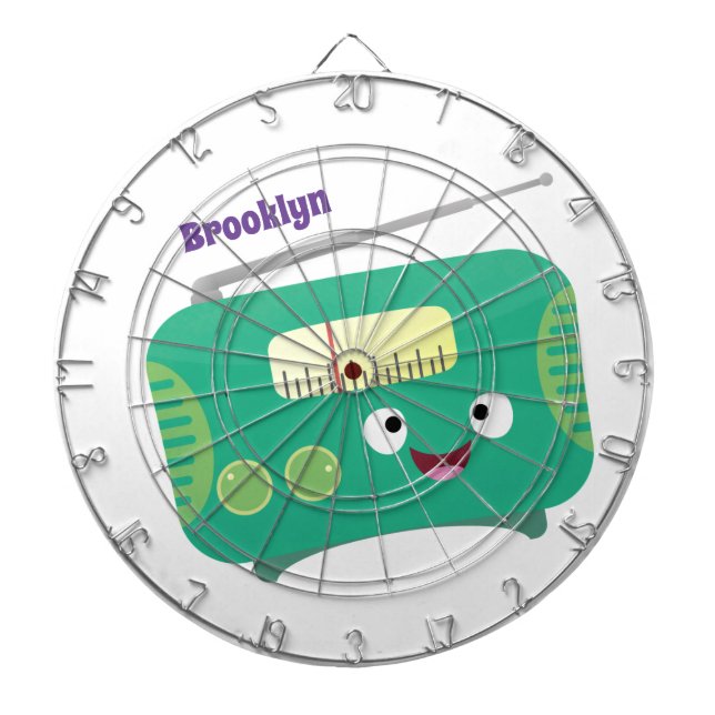 Cute lustig lycklig-tecknad darttavla (Framsidan)