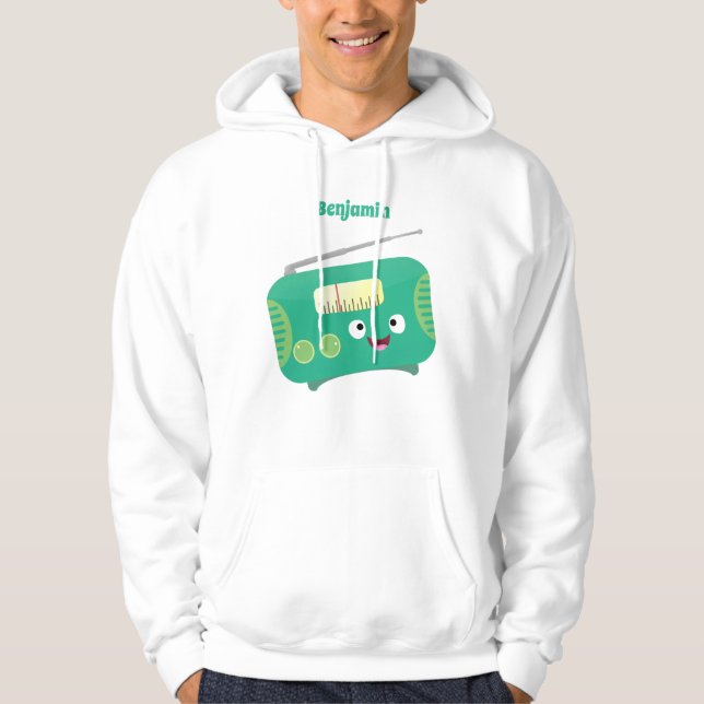 Cute lustig lycklig-tecknad hoodie (Framsida)