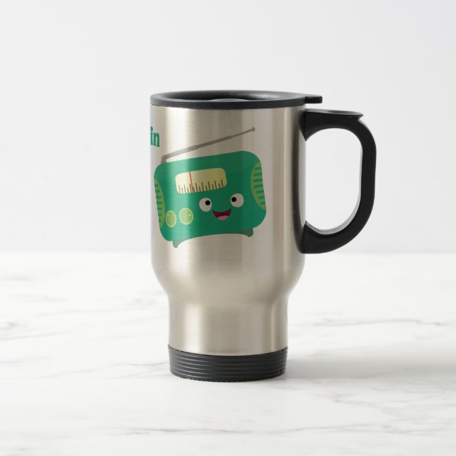 Cute lustig lycklig-tecknad resemugg (Höger)