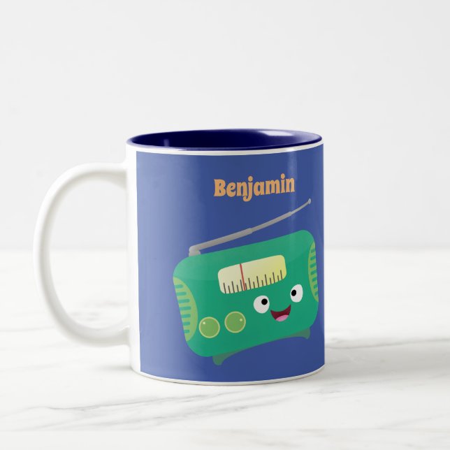 Cute lustig lycklig-tecknad Två-Tonad mugg (Vänster)