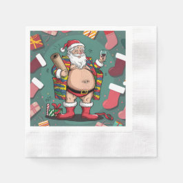 Cute lustig pappa jul pappersservett