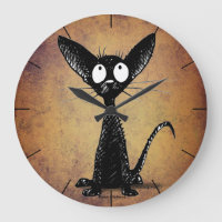 Cute lustig tecknad svart katt