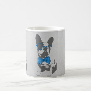 Cute lustig trendig vintage Djuren Fransk Bulldog Kaffemugg