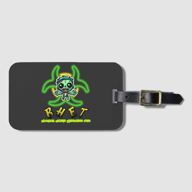 Cute, lustig zombie bagagebricka (Framsida horisontal)