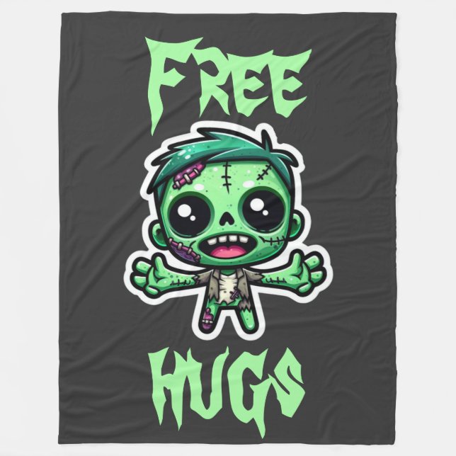 Cute, lustig zombie fleecefilt (Framsidan)