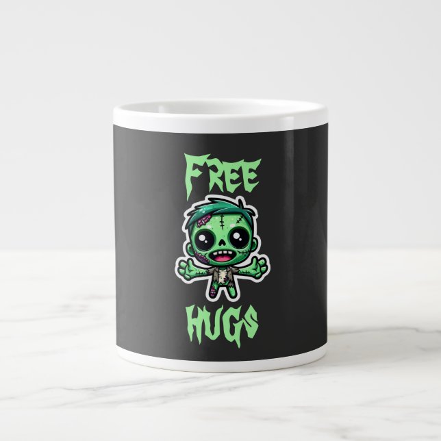 Cute, lustig zombie jumbo mugg (Framsidan)