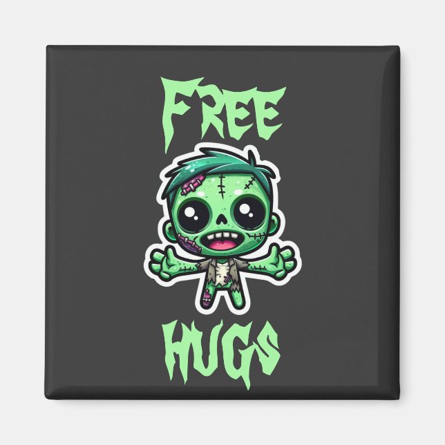 Cute, lustig zombie magnet (Framsidan)