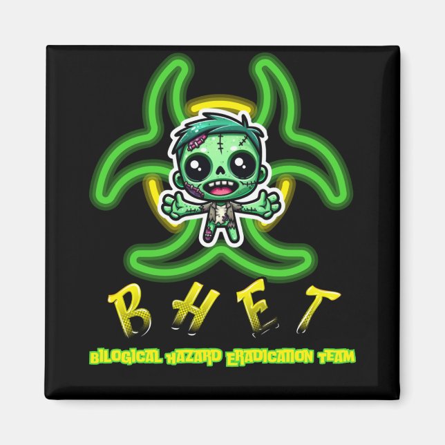 Cute, lustig zombie magnet (Framsidan)