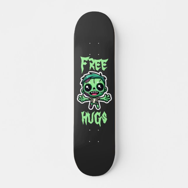 Cute, lustig zombie mini skateboard bräda 18,5 cm (Framsida)