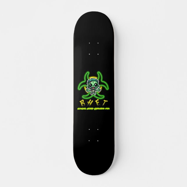 Cute, lustig zombie mini skateboard bräda 18,5 cm (Framsida)