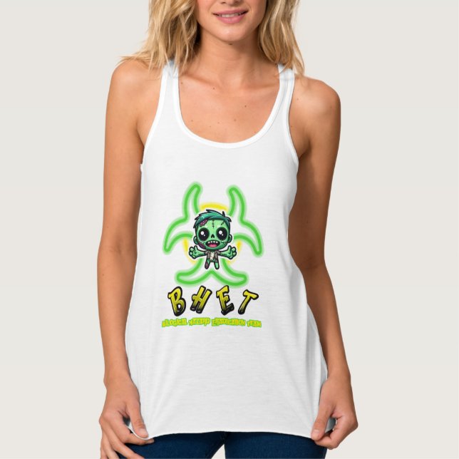 Cute, lustig zombiesT Linne Med Racerback (Framsida)