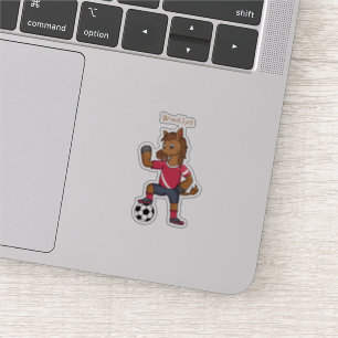 Cute lustiga tecknader för att spela fotboll klistermärken
