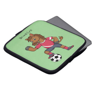 Cute lustiga tecknader för att spela fotboll laptop fodral