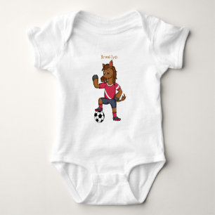 Cute lustiga tecknader för att spela fotboll t shirt
