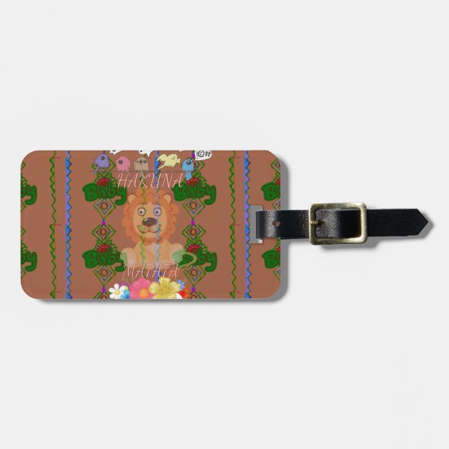 Cute lustigt Baby Lejona Kung Hakuna Matata, senas Bagagebricka (Horisontell Framsida)