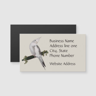 Cute Lutino Cockatiel Bird Ivy Perch Animal Magnet