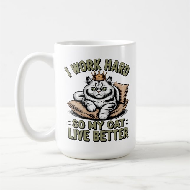 Cute Luxury Cat Mom mug coffe for Women Kaffemugg (Vänster)