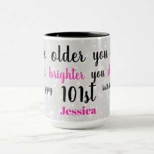 Cute Lycklig 101:a födelsedagen Mugg